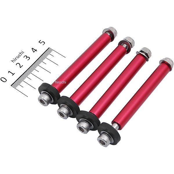 サイドカラー&ボルトセット ストレートコア用 10段 赤 4セット入り