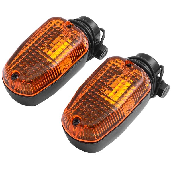 ウインカーランプ スクウェア250型 オレンジ/黒 2個入り