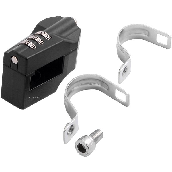 ヘルメットロックホルダー ダイヤル式 22.2mm、25.4mmハンドル対応 黒