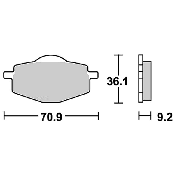 ブレーキパッド リア 左側 シンタードメタル 575 16年 カンナム ディフェンダー