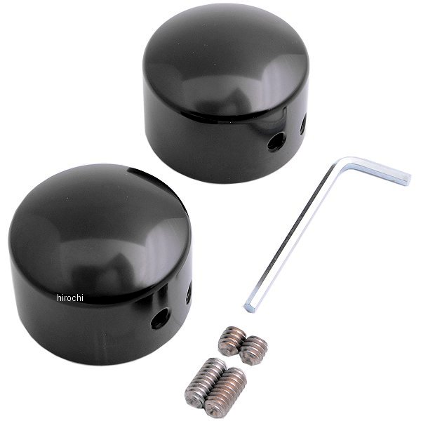 フロント アクスル キャップ セット 08年以降 ダイナ、ソフテイル、ツーリング 黒