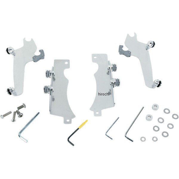 メンフィスシェード ウインドシールドスポーツ クイック取付金具 09年-13年 ドラッグスター XVS950 ポリッシュ