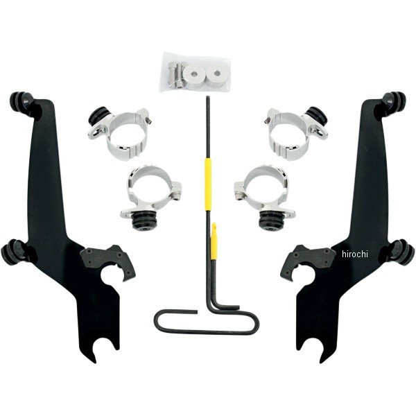 ウインドシールドスポーツ クイック取付金具 88年-07年 シャドウ VT600C 黒