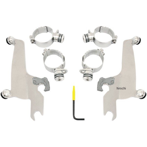 メンフィスシェード ウインドシールドスポーツ クイック取付金具 05年-09年 ブルバード VZ800 ポリッシュ