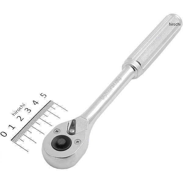 3/8インチsq ラチェットハンドル プッシュボタン式(ローレット) 全長 200mm