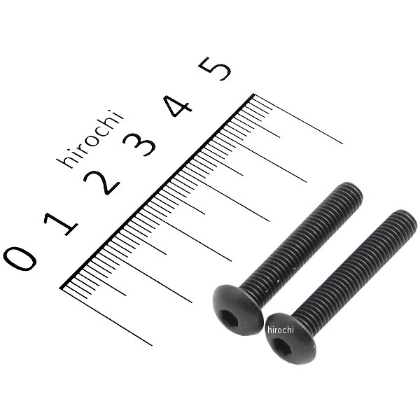 ステンレスブラックボタンキャップボルト M5X30 黒 2個入り