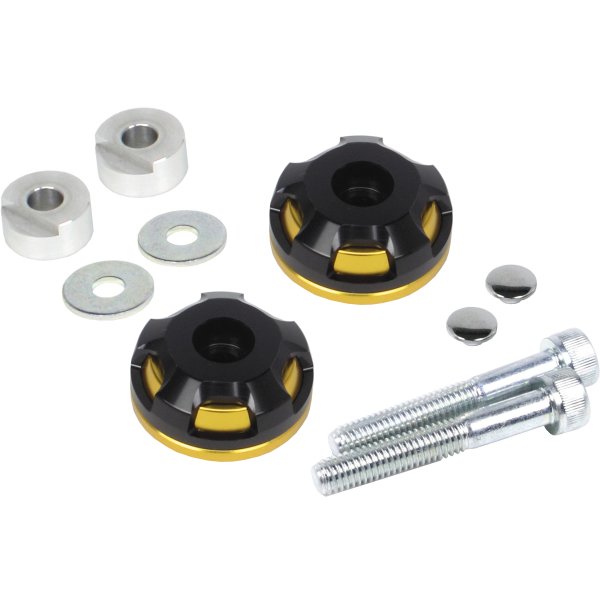 2ピース バーエンド スーパーカブ50/110 ゴールド/黒