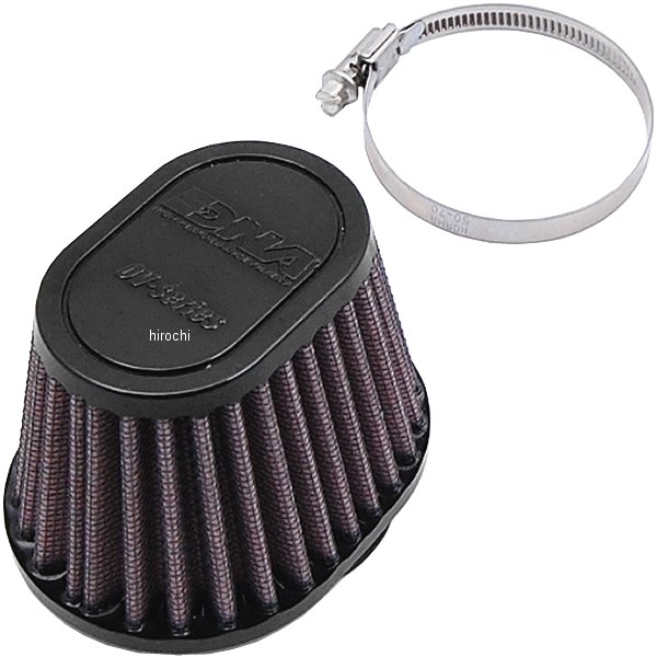 カスタムエアフィルター オーバルテーパード ラバートップ 汎用 φ51 1個入り