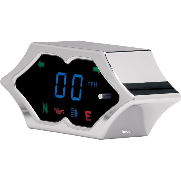 【セール特価】 スピードメーター(km/h、MPH) 5000 クローム スパイク