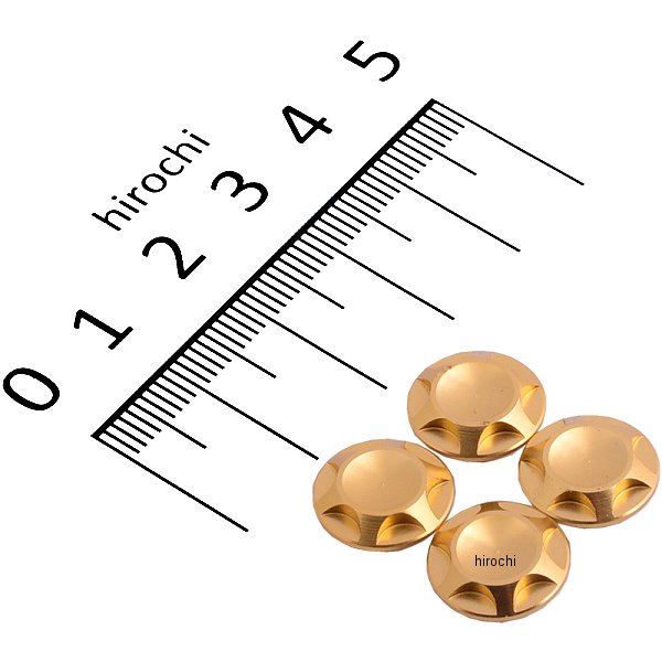 ポッシュ NASAタイプキャップボルトカバー M8用 シャンパンゴールド