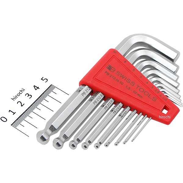 スイスツールズ  Swiss Tools ボール付 6角棒レンチセット パックなし (ミリ)