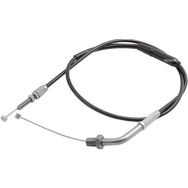 スロットルワイヤー 引き側 06年-12年 ZX-10R、ニンジャ250R ステンレス/黒