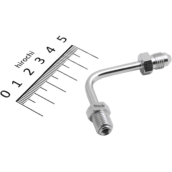 チューブアダプター ショート 90°クローム