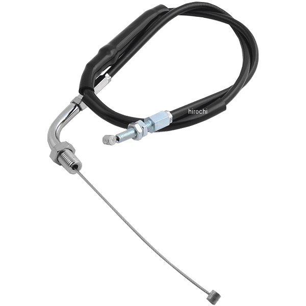 アジャスタブルスロットルワイヤー タイプ1 汎用 700mm メッキ/黒