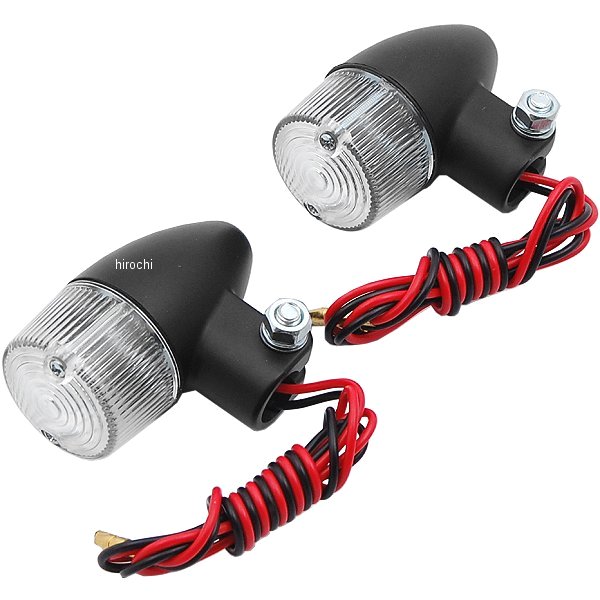 ロケットウインカーランプセット・S(RTミニ)ブラックボディ/クリアレンズ ダブル球用