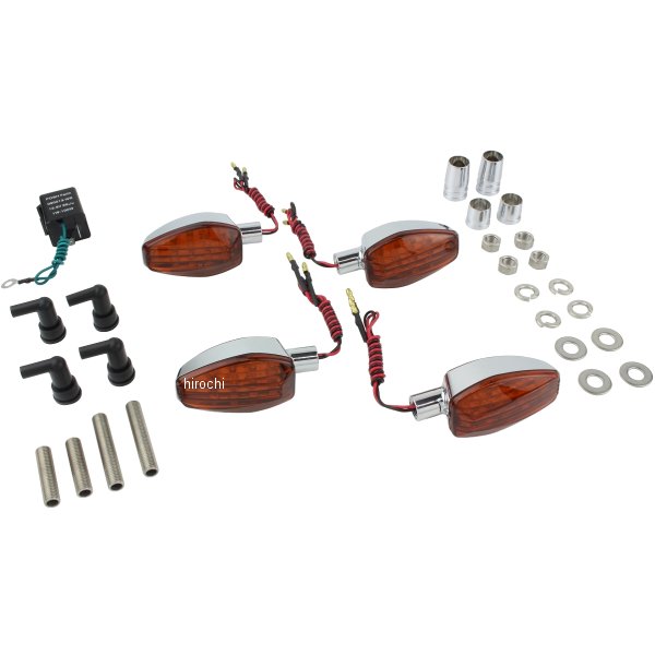 ライトウェイトLEDウインカーキット 17年 GSX250R、GSX250FX メッキ/オレンジ