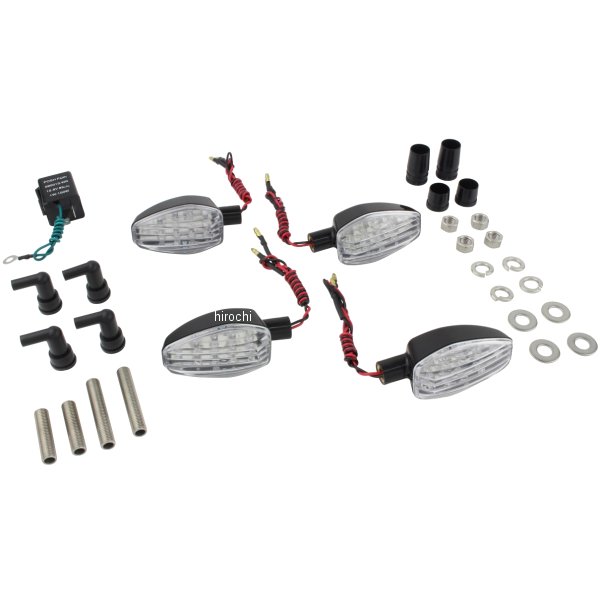 ライトウェイトLEDウインカーキット 17年 GSX250R、GSX250FX 黒/クリア