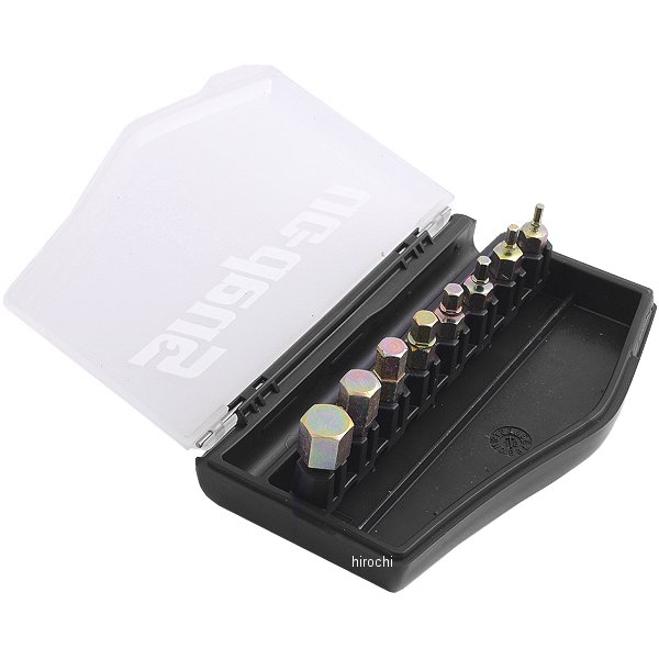 8点 メトリックヘキサスクリュードライバー ビットセット ブラックケース