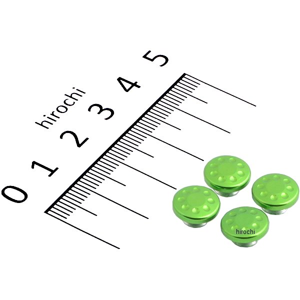 キャップボルトカバー 汎用 M6 ライムグリーン 4個入り