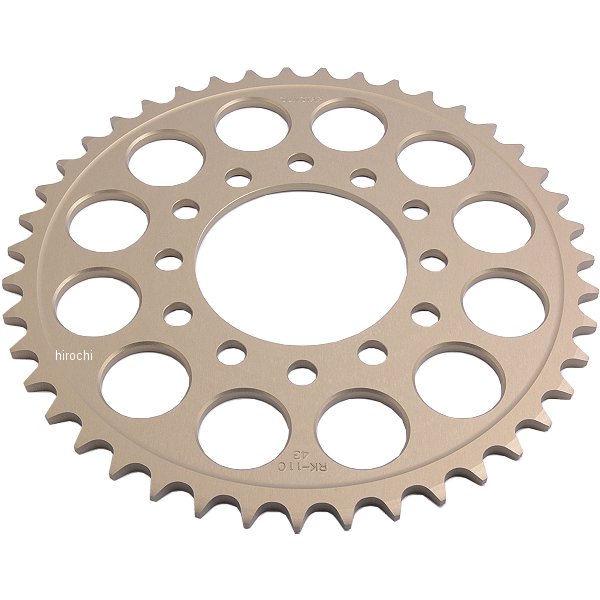 リア スプロケット 520/43T 04年-16年 Ninja ZX-6R、Z750S アルミ シャンパンゴールド