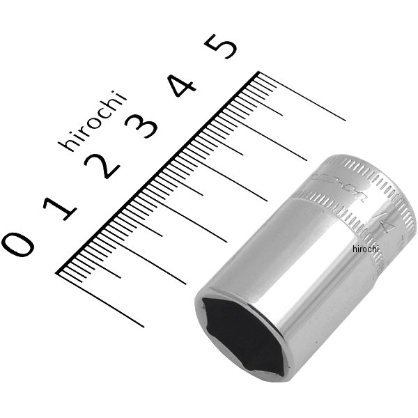 フランクドライブ 1/4インチ セミ ディープ ソケット 6角 14mm