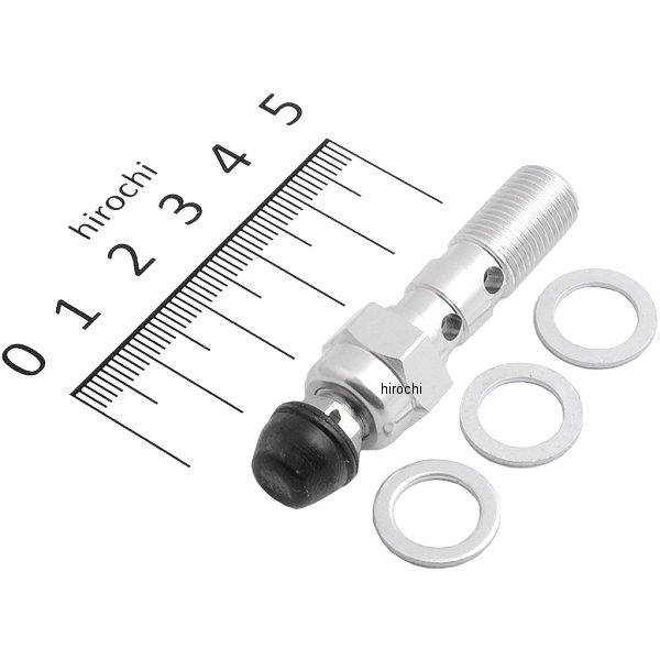 エアーフリーバンジョーボルト P-1.00 グッドリッジ ヤマハ純正用 ダブル ガスケット付き シルバー