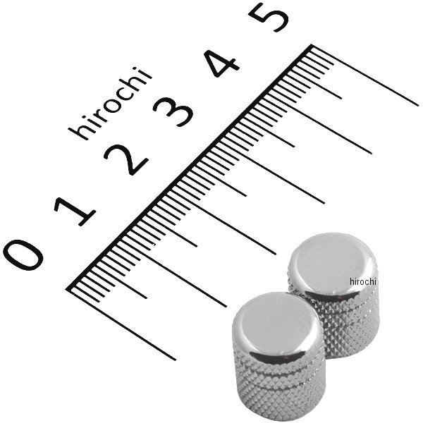 エアーバルブキャップ アルミ 2個入り クローム