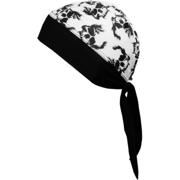 『セール特価』 バンダナ ストレッチ スカル 黒/白/黒