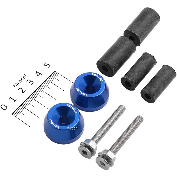 アルミバーエンド ミドルタイプ テーパー φ30 青 左右ペア