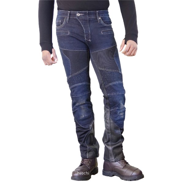 WJ-741S  春夏モデル スーパーフィットプロテクトレザーメッシュジーンズ ディープインディゴ S/28サイズ