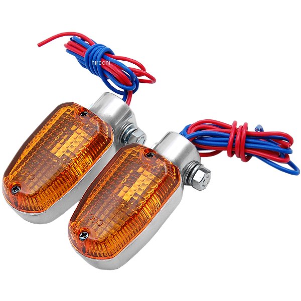 ウインカーランプセット ダブルコード 250 メッキ/アンバー 2個入り