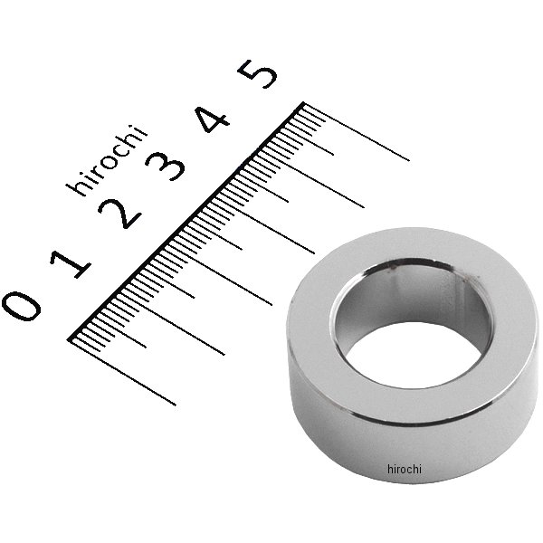 アクスルスペーサー アウター 3/4インチ 1-1/4インチ 0.500インチ クローム