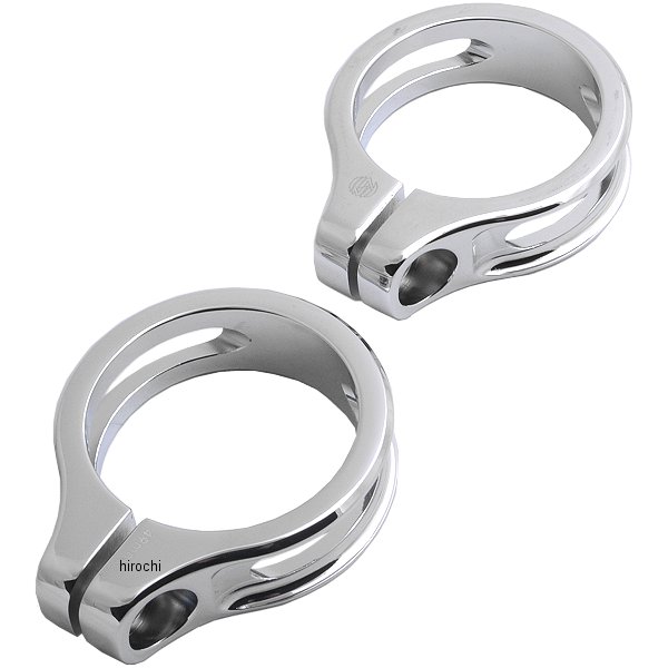 ウインカーフォーククランプ 49mm クローム (左右ペア)