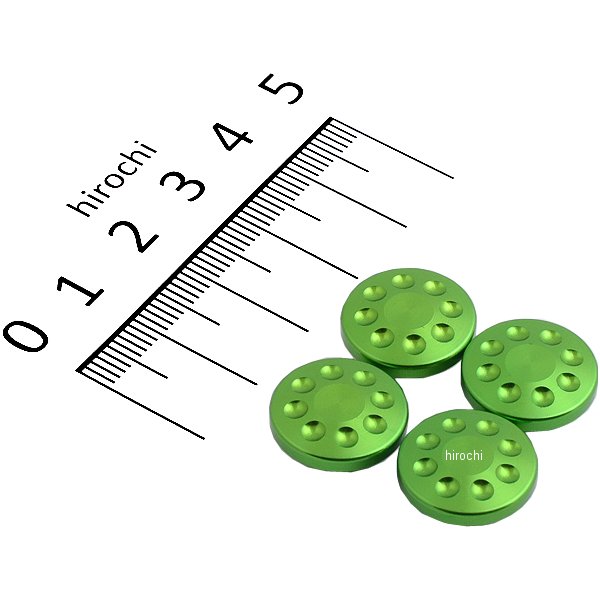 キャップボルトカバー 汎用 M10 ライムグリーン 4個入り