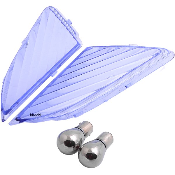 フロントウインカー クリスタルカットレンズ 00年-06年 マジェスティ250 ブルー