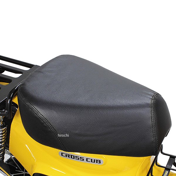 クッションシートカバー クロスカブ110 ブラック表皮/ダブルブラックステッチ