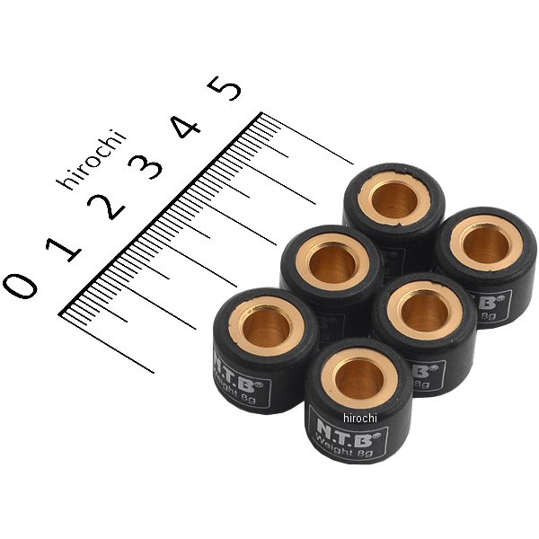 ウエイトローラー ヤマハ系汎用 15φ×12 8.0g 1セット6個入り