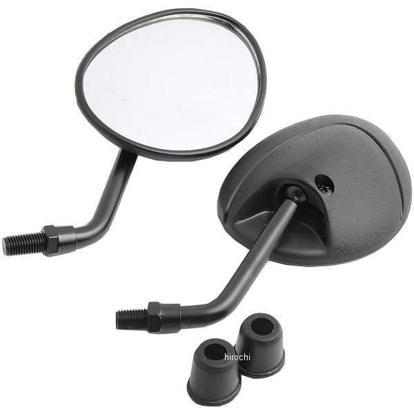 タートルミラー 汎用 M10正/M10逆 左右1セット 黒