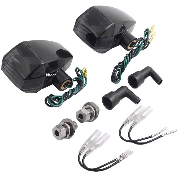 ZRタイプウインカー クリスタルカットレンズ S球 バルブ無し 黒/スモーク