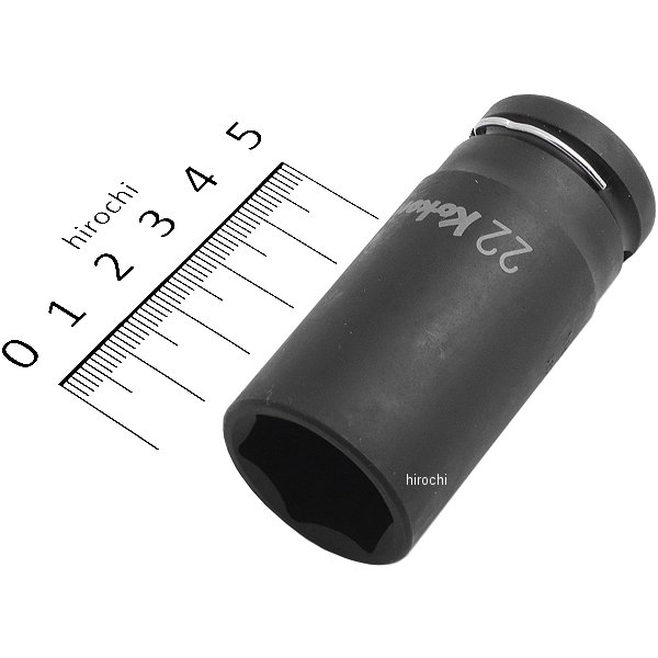 1/2インチsq 薄肉インパクトセミディープソケット 22mm