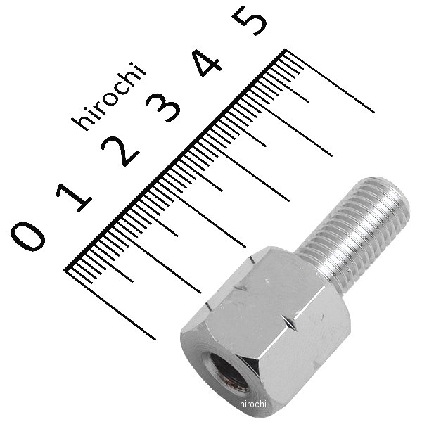 ミラー アダプター オス10mm-メス8mm L/H クローム(1個売り)
