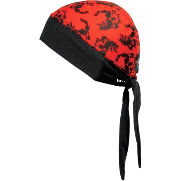 バンダナ ストレッチ スカル 赤