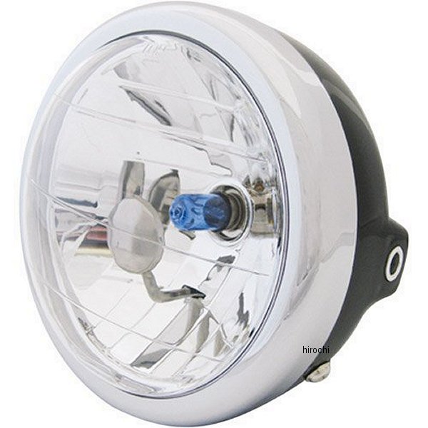 ヘッドライト マルチリフレクターφ130 ミニバイク用 クリア/黒