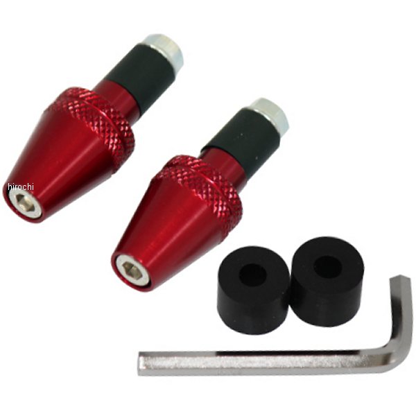 アルミバーエンド汎用 砲弾型 赤