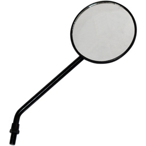 汎用 丸型ミラー 8mm正ネジ 黒 1本入り