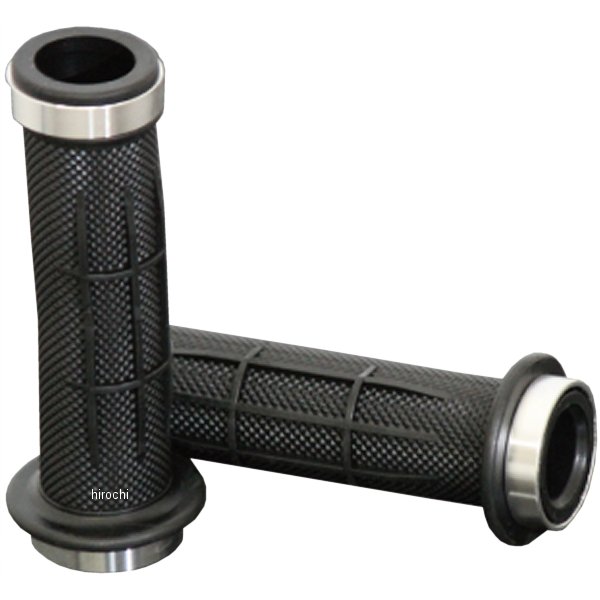 ラバーグリップ 7/8インチ 22.2mm ハンドル用 貫通 シルバー