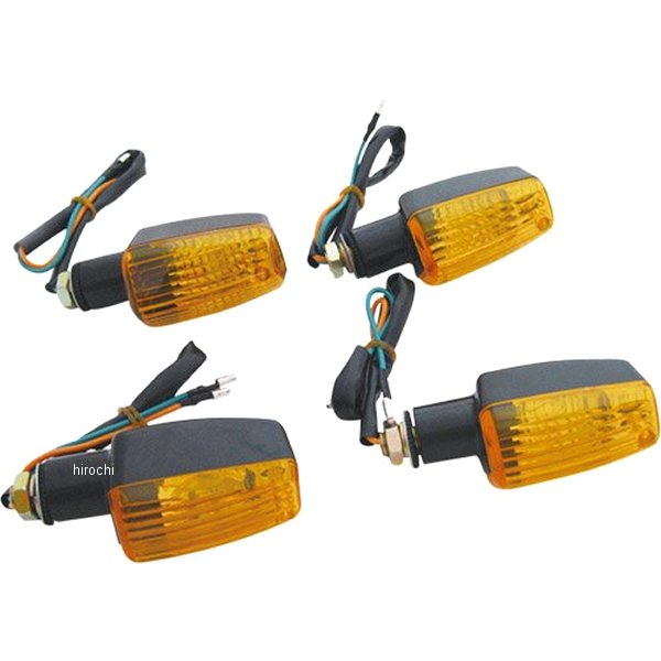 汎用 ミニウィンカー 黒/オレンジ 4個入り