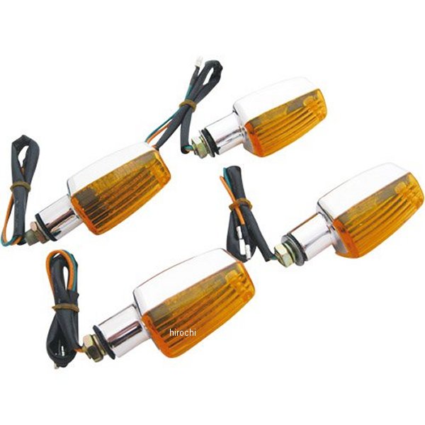 汎用 ミニウィンカー メッキ/オレンジ 4個入り