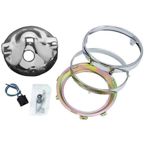 ヘッドライトリムケースセット カワサキ メッキ