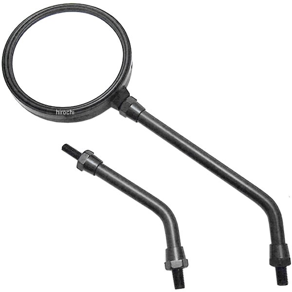 ミラー 汎用 ロング/ショートステー付 黒